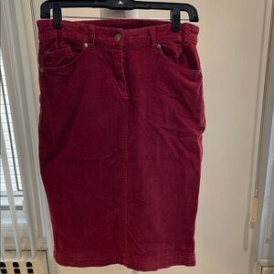 Women's Corduroy Skirt - Red size XS great condition